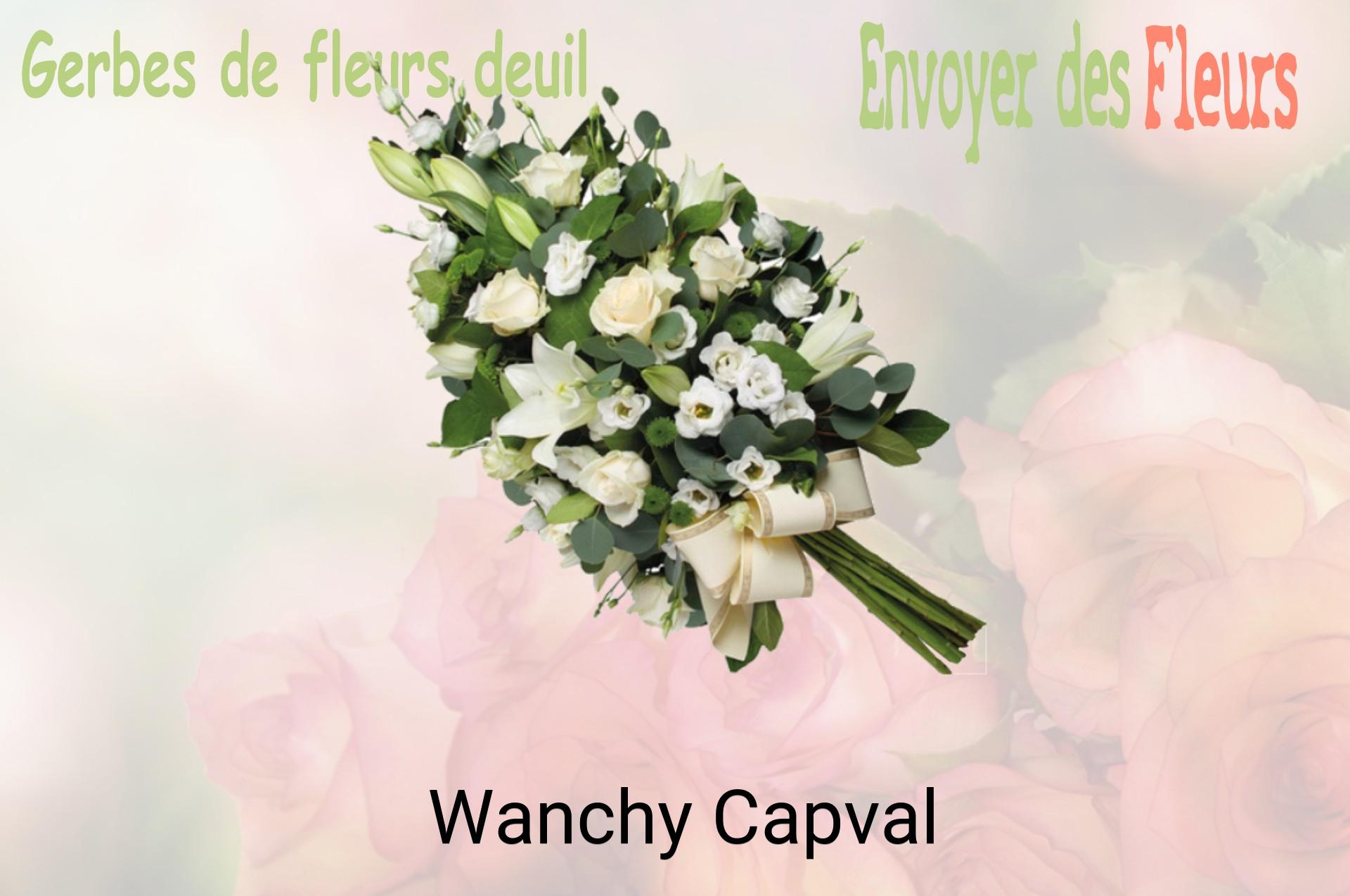 Gerbe de fleurs de deuil livrée à Wanchy-Capval